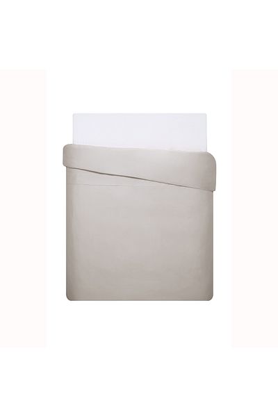 Linens Mix&Match Cotton Single Satin Duvet Cover Stone