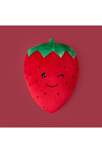 Evidea Soft Strawberry Figured Pillow - Red - 25 cm