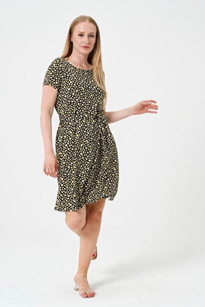 Rich Floral Patterned Women's Dress