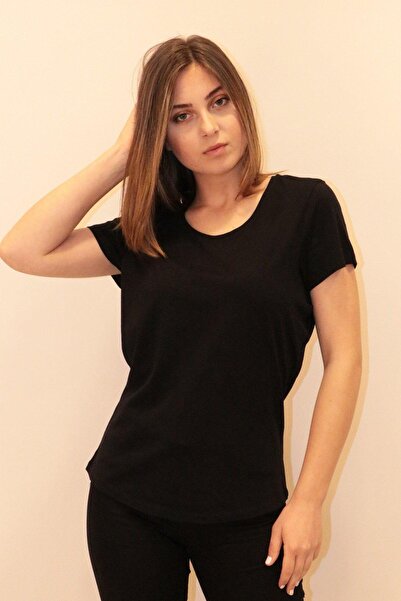 RICH GİYİM Tricou Rich pentru damă cu guler rotund Tricou 100% bumbac