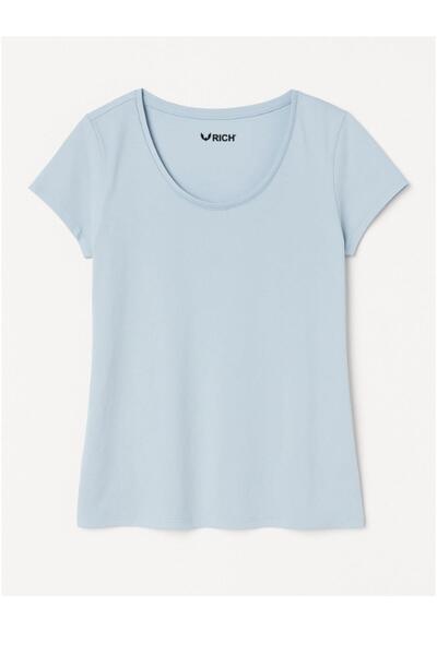 Rich Γυναικείο μπλουζάκι από 100% βαμβάκι 2 συσκευασιών με κοντό μανίκι με στρογγυλή λαιμόκοψη