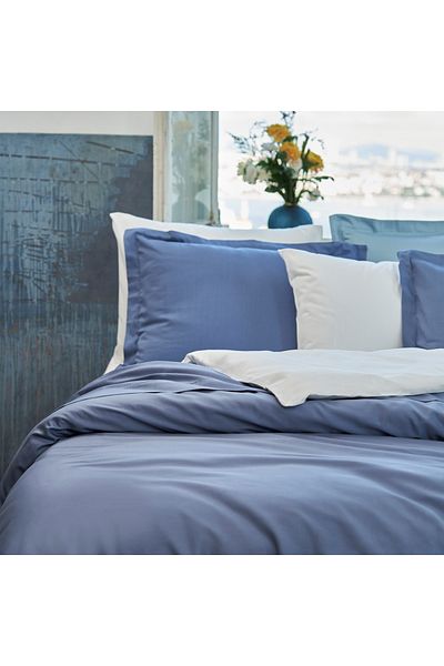 Linens Indigo Cotton Single Satin Duvet Cover Mix&Match