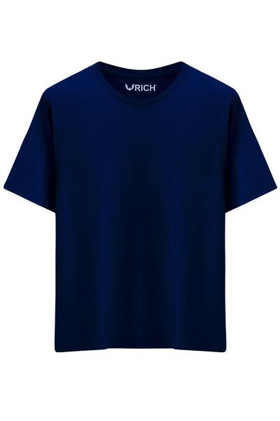 Rich Ανδρικά μπλουζάκια 2 συσκευασιών 100% βαμβακερά μπλουζάκια με κοντό μανίκι με λαιμόκοψη