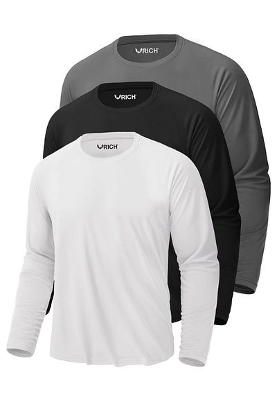 Rich Ανδρικό μπλουζάκι 3 Pack Basic μακρυμάνικο T-shirt Athlete Body