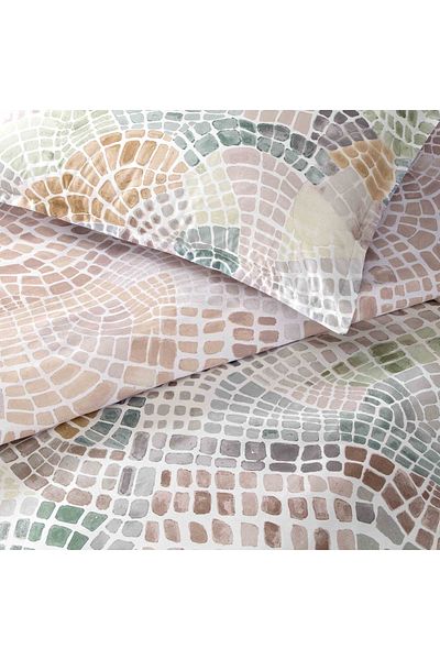 Linens Allday Artisan Cotton Satin Double Duvet Cover Set Multicolored