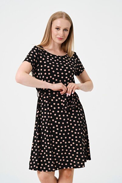 Rich Çiçekli Desenli Kadın Elbise