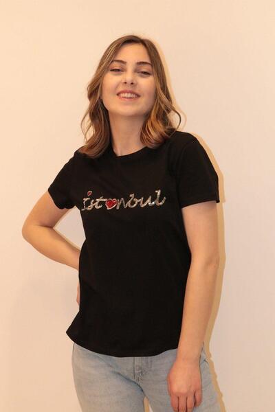 RICH GİYİM Tricou pentru damă cu decolteu rotund - 100% bumbac