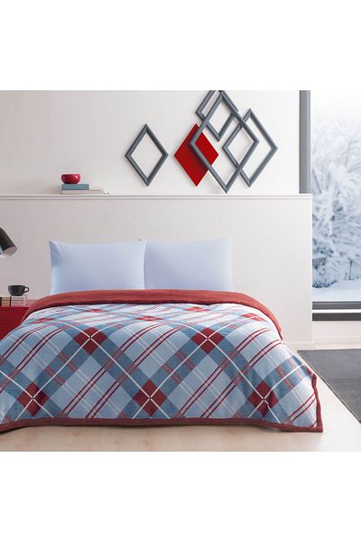 Taç Rialta Red Single Blanket Sheet Set