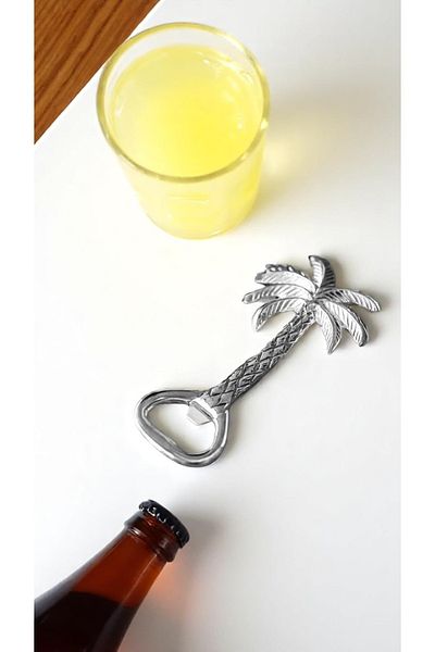 iQeyHome Palm Bottle Opener with Magnet Silver
