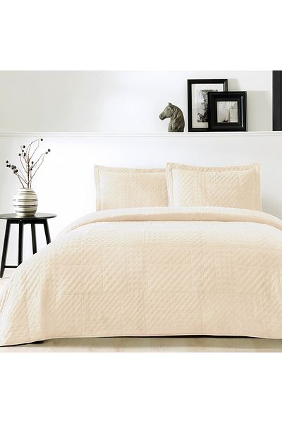 Taç Alvin Single Bedspread Set Beige