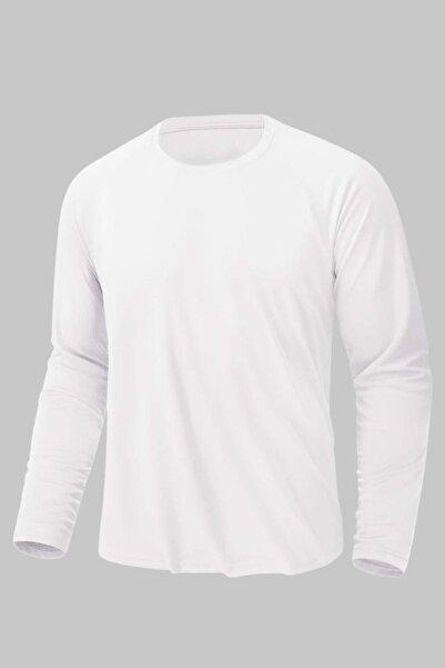 Genel Markalar Erkek Uzun Kollu %100 Pamuk Elasten Dar Kesim Badi