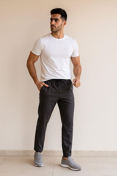 Rich Ανδρικό Slim Fit Μοντέρνο Παντελόνι Jogger - Κομψό και αθλητικό παντελόνι με κορδόνια