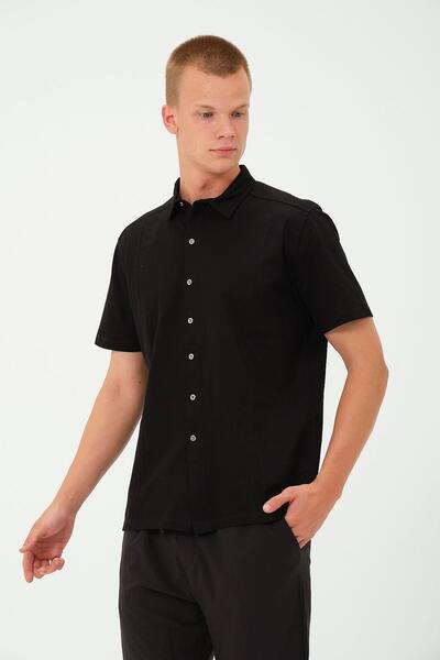 Rich Men's Shirt - Short Sleeve Shirt, Summer Shirt, Metal Button Design
