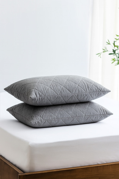 MOYA HOME Gray Quilted Mattress Protector Mattress Sheet Double Colorful Mattress Pad Set Cotton