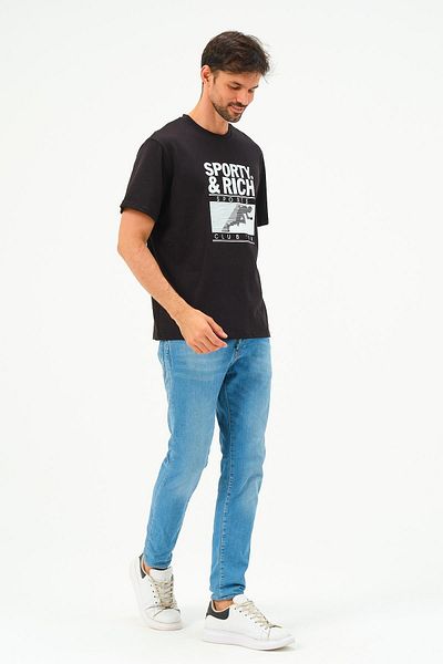 Rich Ανδρικό μπλουζάκι Oversize βαμβακερό