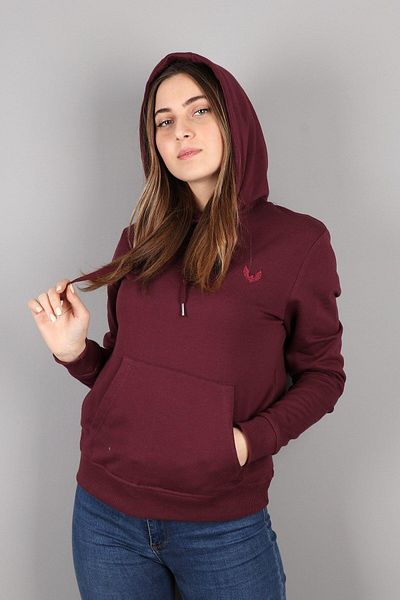 RICH GİYİM Γυναικείο φούτερ με κουκούλα Plum