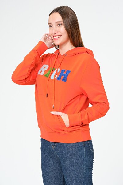 Rich Γυναικείο φούτερ με στάμπα με κουκούλα