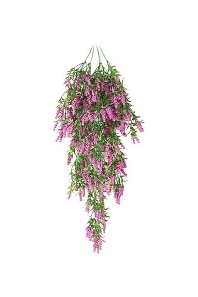 Generic زهرة لافندر صناعية معلقة على شكل عنب بنفسجي/أخضر