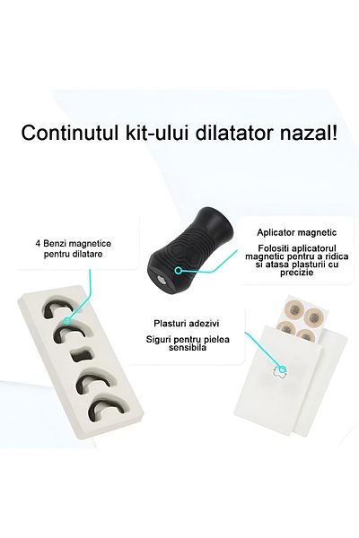 Köken Magnetic nasal dilator, Koken, 4 magnetic strips of different sizes, applicator, 30 magnetic patches