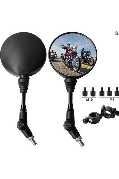 Generic Pair Of 1 Scooter Aluminum Alloy Motorcycle Rearview Side Mirrors