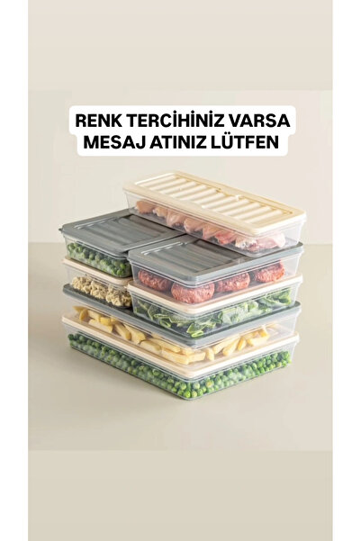 VİZYON Refrigerator Organizer Set Refrigerator Storage Container Diffuse Compatible Organizer Storage Container