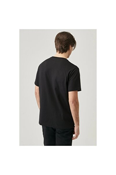 WRANGLER Logo Men's Black Crew Neck T-Shirt