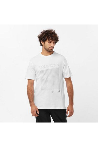 Salomon Lc του 2219200   Ανδρικό Λευκό T-Shirt - Γραφικό T-Shirt Ss