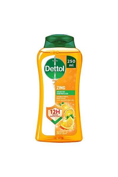 Dettol Zing Orange Zest Anti-Bacterial Body Wash 250 ml