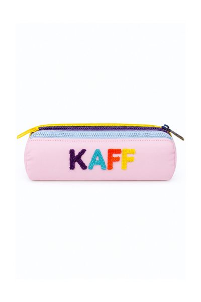 KAFF 01109 Ροζ τρίχρωμο φερμουάρ Αδιάβροχο ύφασμα Bondit βελούδινο εμπριμέ μολυβοθήκη Θήκη για στυλό