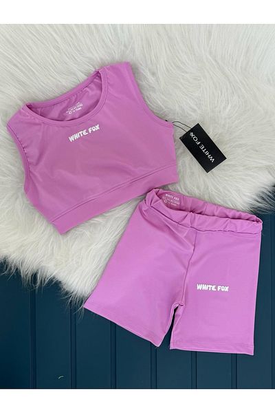 MİNİ İNOWESTA KİDS Girl's Diver Fabric Flexible Swimsuit Athlete Daily Crop Leggings Take a Size Larger