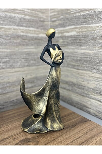 vistara Altın Eskitme Kadın Şaraplık Biblo – Modern Masaüstü Süs / Hediye Seç...