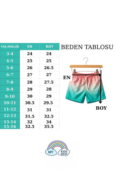 My Kids Wear Pantaloni scurti de baie pentru baieti impermeabili din material Parachute