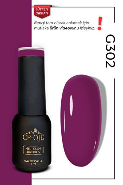 CROJE KALICI OJE Kalıcı Oje G302 - Koyu Mor ( 5 Ml)