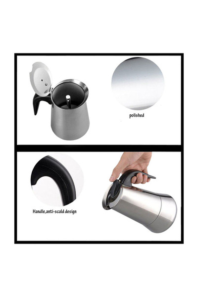 Generic 9 Cup Espresso Coffee Maker Moka Pot 450ml