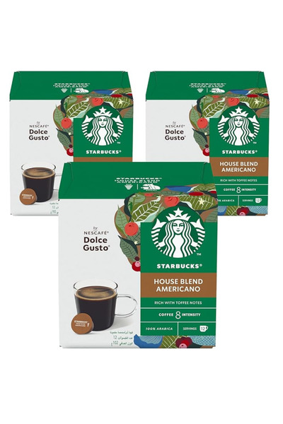 Starbucks مزيج القهوة من نسكافيه دولتشي جوستو، قهوة متوسطة التحميص (3 × 12 كبسولة)