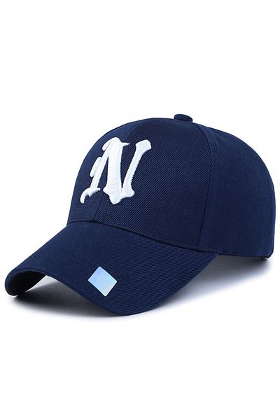 Generic Letter Embroidered Baseball Cap Blue