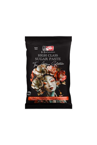 FO Black High Class Coating, Candy Dough for Decoration and Flower Making 1 kg