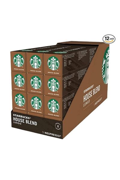 Starbucks House Blend Lungo by Nespresso, 12 x 57 g, Chocolate Color, Big