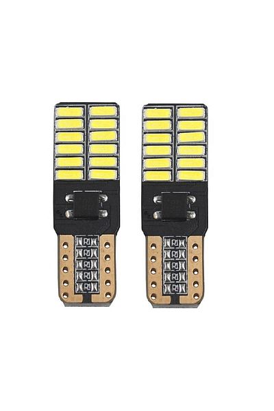 divendi-ro Set de 2 becuri LED T10 SMD, Canbus, 5W, 24 LED-uri, 300Lm