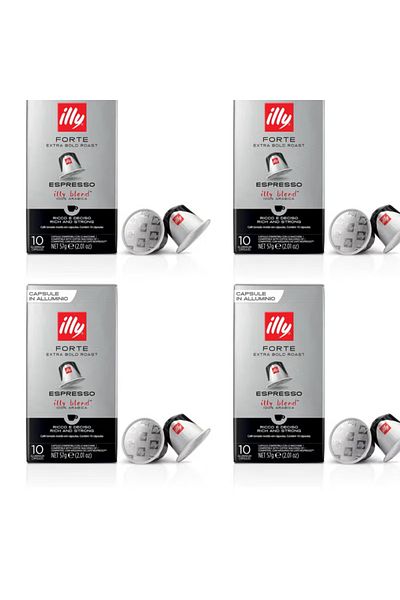 illy Classico Espresso Coffee Capsules – Bundle of 4 Packs (40 Capsules Total) – Medium Roast