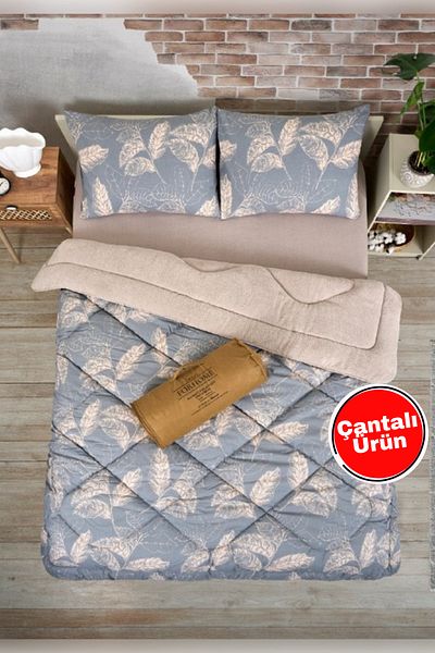 Sudemhome Double Double Sided Luxury Welsoft Elite Quilt Soft Fleece Quilt and Pillow Case Arina Beige