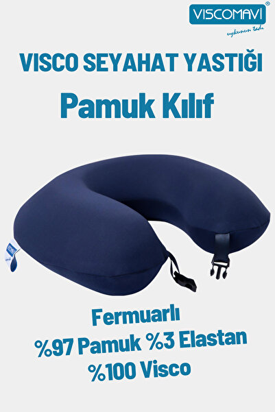 viscomavi Visco Seyahat Yastığı (ortopedik Visco Seyahat Yastığı Boyun Yastığı Visco Yastık Boyunluk