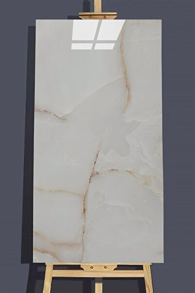 Bien Home 30x60 Cm Sarı Gold Mermer Desenli Kendinden Yapışkanlı Seramik Köpü...