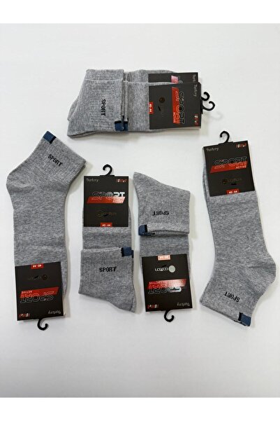 ragistore 5 ζευγάρια πλυμένες γκρι βαμβακερές κάλτσες μισό πόδι