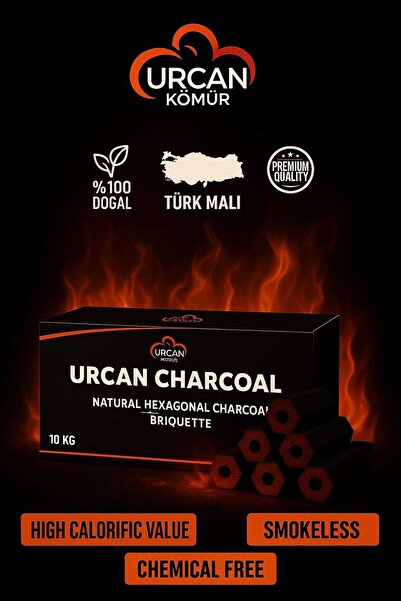 URCAN CHORCOAL Urcan Charcoal Briket Mangal Kömürü %100 Fındık Kabuğu