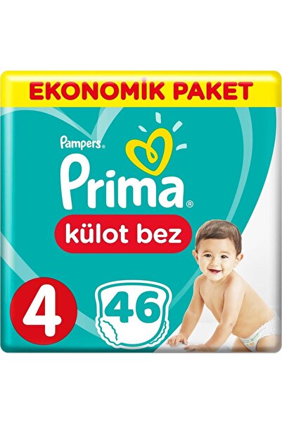 Prima Külot Bebek Bezi Beden:4 (8-14KG) Maxi 46 Adet Ekonomik Pk