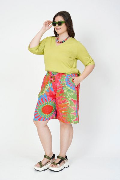 Büyük Moda Patterned Viscosa Shorts
