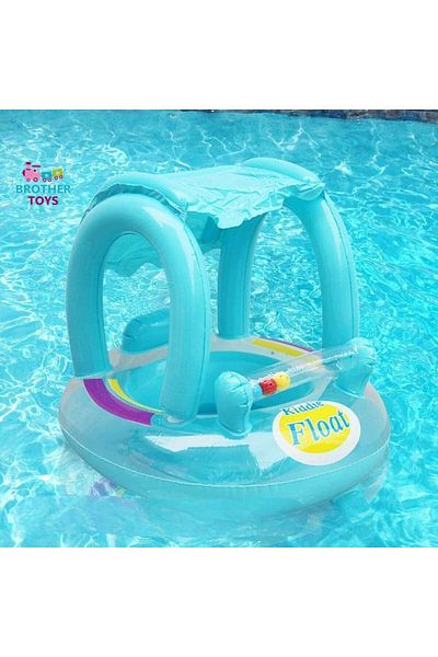 Brother Toys Baby Simit Rattle Sea Children's Ring with Canopy and Seat Blue Color
