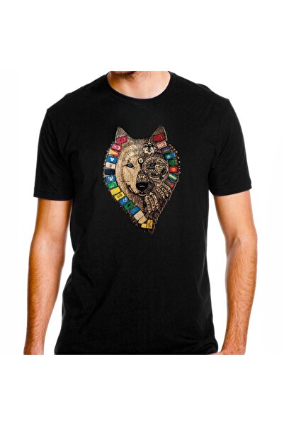 Genel Markalar Kurt Türk Dünyası Baskılı Tişört