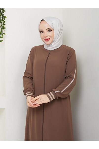 MODA Gündelik Hac Ve Umrelik Ribanalı Şeritli Ferace